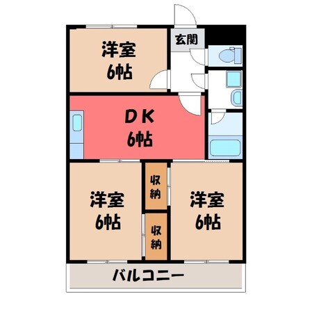 江曽島駅 徒歩20分 2階の物件間取画像